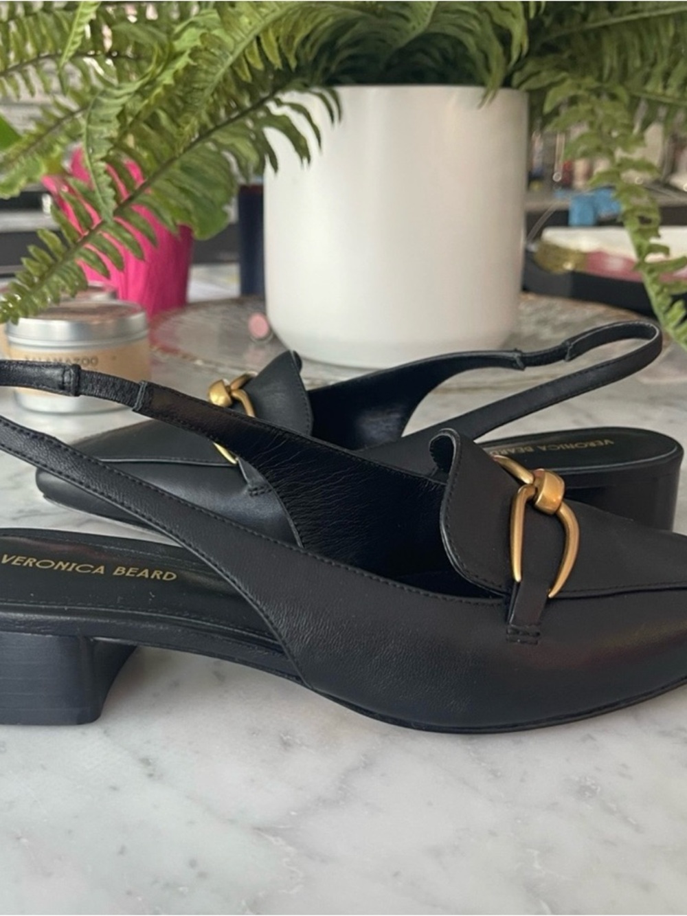 Veronica Beard Black Mules
